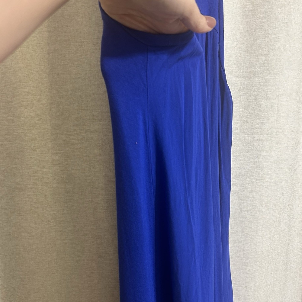 💙 Ann Taylor LOFT STUNNING ELECTRIC BLUE SWING TANK MINI DRESS 💙 Sz S - Picture 7 of 10